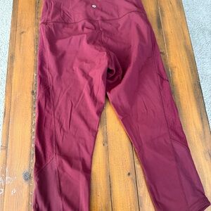 lululemon athletica Burgundy Leggings